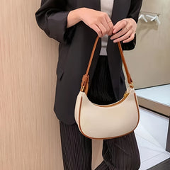 Women's Premium Small Shoulder Bag - Adjustable Comfort Strap, Smooth Zipper Closure, Minimalist Design for Casual & Formal Occasions (Black), Fashion Bag, Versatile Fashion Accessory, Elegant Handbag, Sleek Strap Detail