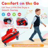 Ride-On Suitcase for Kids – 2-in-1 Children’s Luggage & Ride Toy – 19.68 Inch Lightweight Rolling Case with Storage, Fun Animal Design, Durable & Portable, Ideal for Toddlers & Kids for Airport, Holiday & Travel