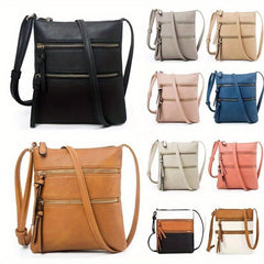 1pc Ladies Cross Body Messenger Bag Women Zipper Shoulder Bags Handbags