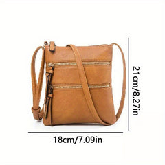 1pc Ladies Cross Body Messenger Bag Women Zipper Shoulder Bags Handbags