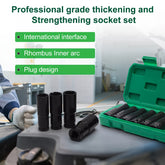 10pcs/set Deep Impact Socket 1/2 Inch, 6 Point Drive Master Deep Impact Socket Set 8mm - 24mm, Metric, for Home Car Repair