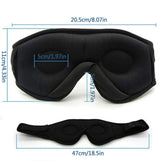 Wireless Bluetooth Sleep Mask Headphones with Music & Mic, 3 in 1 Eye Mask for Side Sleepers, Travel, Meditation, Office Nap, Blocks Light for Better Rest