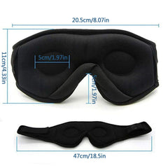 Wireless Bluetooth Sleep Mask Headphones with Music & Mic, 3 in 1 Eye Mask for Side Sleepers, Travel, Meditation, Office Nap, Blocks Light for Better Rest