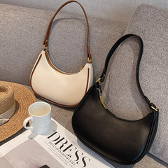 Women's Premium Small Shoulder Bag - Adjustable Comfort Strap, Smooth Zipper Closure, Minimalist Design for Casual & Formal Occasions (Black), Fashion Bag, Versatile Fashion Accessory, Elegant Handbag, Sleek Strap Detail