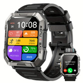 Blackview Men'S Smartwatch, 2.01-Inch HD+ Outdoor Sports Watch, Wireless Calling, 900 MAh Battery, Flashlight, Multi-Sport Mode Compass, Compass, Black