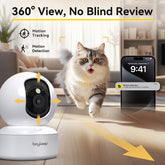 Black Friday 1pc Wireless Indoor/Outdoor WiFi Security Camera, Color Night Vision, 2-Way Audio, Pet Monitor, 360 Pan/Tilt/Zoom, Motion Tracking & Detection for Home Security, Spotlight & Siren