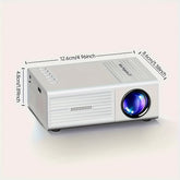 Native 1080P Portable Mini Projector | Compatible with iOS, Android, Windows & More, Compact Cube Design, Includes Remote Control, USB-Powered, Ideal for Smartphones, PS4, and USB Devices, 200 ANSI Brightness, 16:9 Aspect Ratio, Button Control
