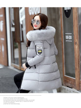 Women's Thick Winter Coat - White Jacket with Black Piping & -like Hood-Like Collar (No Hood), Mid-Length Belted Waist, Machine Washable Cold-Weather Outerwear for Casual & Formal Occasions, Long Sleeve Outer Jacket