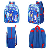 Sonic Prime Kids Childrens Premium Backpack School Rucksack Travel Bag with side mesh pocket and front zipped pocket