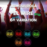 Flashing LED Shutter Glasses EL Wire Neon Light Up Funny Party Bar Rave Eyewear Dual Color