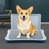 Deluxe Dog Potty Training System with Splash Guard - Large Silicone & PP Pee Pad Holder for Small to Medium Breeds, Easy-Clean, Durable Design, Pet Potty Training | Urinal Design | Polypropylene Construction, Potty Training Seat