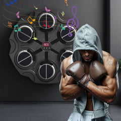 Wireless Smart Boxing Trainer with 6 Target Pads – 3-Speed & Volume Adjustable, Music Sync, Intelligent Counting & Reflex Training, USB Rechargeable, Perfect for Home Fitness & Reflex Training, Holiday Gift Bundle