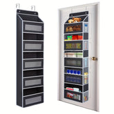 5-Tier Hanging Door Organiser With Large Capacity Pockets - Anti-tilt Design, Ideal For Bedroom, Bathroom And Home Storage, Home Organising | Space Saving Design | Durable Material, Bathroom Organisers And Storage Cabinets