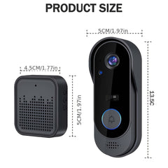 Doorbell, Smart Security Camera with 2-Way Audio, with Ringtone Home Security System Real-time Notifications, 2. 4G WiFi, Night Vision, Two-Way Audio, for Indoor And Outdoor Use Storefront And Home Use, Wireless Compatible, Doorbell for Entry