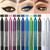 12 Eyeliner Pens With Pencil Sharpener Set 2 In 1 Color Makeup Eyeliner Pen Eye Shadow Waterproof And Sweat Resistant Durable Valentines Day Gifts