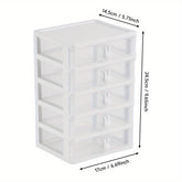 LIVINGANDHOME 1pc Rabbit-Themed Transparent 2/4/5-Layer Desktop Drawer Organizer | Multi-Functional Plastic Storage Box for Stationery, Cosmetics & Accessories | Durable & Space-Saving Design | Home & Office Essential