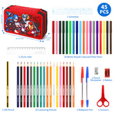 Avengers 3 Tier Large Pencil Case Multi Compartment School Supplies Stationery Colouring Pens Pencils Sets