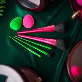 Wicked Makeup Brush & Sponge Set – 7pcs Limited Edition Fabulously Wicked Collection | Face Brushes, Eye Brushes & Beauty Sponges Stocking Filler Gift