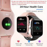 TOOBUR Smartwatch Wireless ( Answer/Make Call ), 1.95" Smartwatch For Women Men, 100+ Sport Modes, Fitness Activity Tracker Pedometer, Smart Watches For Android IPhone, Gift For Family Pink