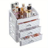 Makeup Drawer Organizer,Drawer Style Desktop Storage Box Multi Function Cosmetic Organizer,Makeup Organizer for Vanity, Skincare Organizers with 3 Drawers 6 compartment Dividers,Cosmetics Organizer for Skin Care, Eyeshadow, Brushes, Lipstick, Powders, Na