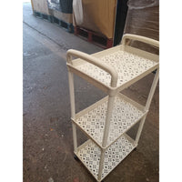 3-Tier Plastic Storage Cart with Wheels, Practical Kitchen Cart, Vegetable And Fruit Holder, Corner Shelf for Kitchen, Bedroom, Bathroom, Living Room And Office (Red)