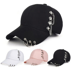 [Trendy Baseball Cap] Trendy Unisex Adjustable Baseball Cap with Rivets | 1pc Sunshade Hat for Outdoor Sport