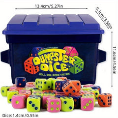 80-Dice Party Game with Storage Box - Fast-Paced Dice Game for Family Game Night, Parties, Classroom - Colorful Red, Green, Pink, Orange, Yellow, Black, - Strategic Thinking, Math Skills, Reaction Time - All Ages (2-4 Players) - Durable Plastic Construct