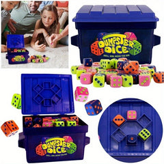 80-Dice Party Game with Storage Box - Fast-Paced Dice Game for Family Game Night, Parties, Classroom - Colorful Red, Green, Pink, Orange, Yellow, Black, - Strategic Thinking, Math Skills, Reaction Time - All Ages (2-4 Players) - Durable Plastic Construct